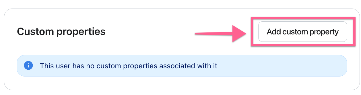 Add custom property button on a Klaviyo profile